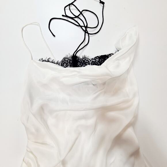 L'Academie Azaria Midi Dress in White & Black - Picture 4 of 12